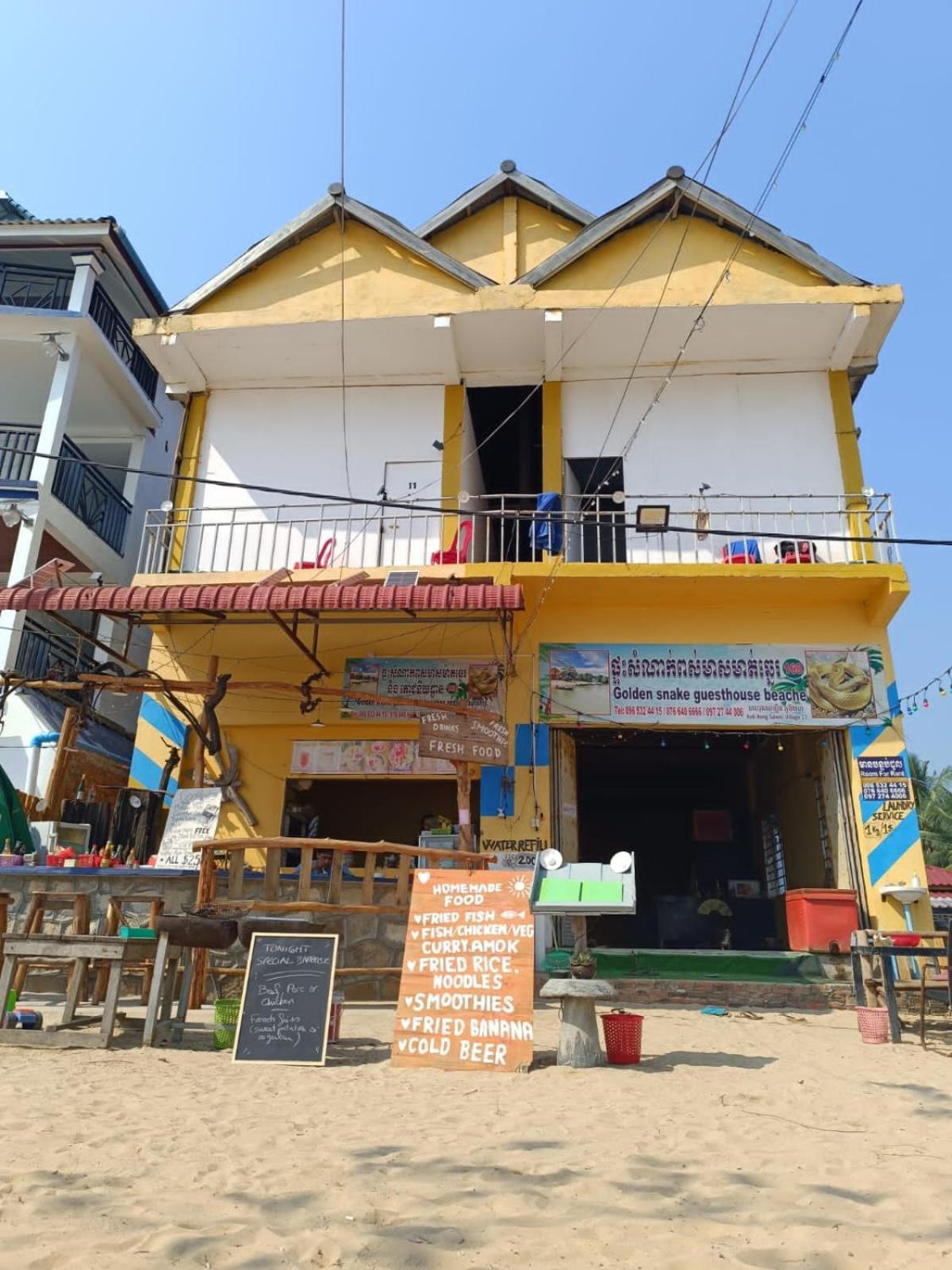 Golden Snake Guesthouse Beach Koh Rong Sanloem Exteriör bild